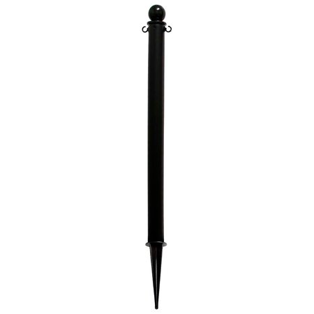 GLOBAL INDUSTRIAL Plastic Ground Pole, 35H, Black 708553BK